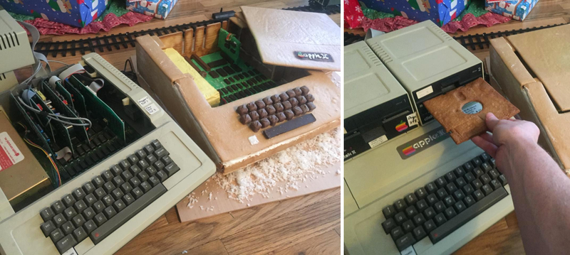 Illustration for article titled This Gingerbread Apple II Computer Is Perfectly Edible Inside and Out
